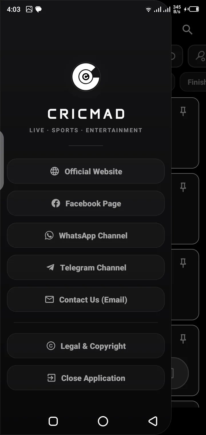 Cricmad free live sports features